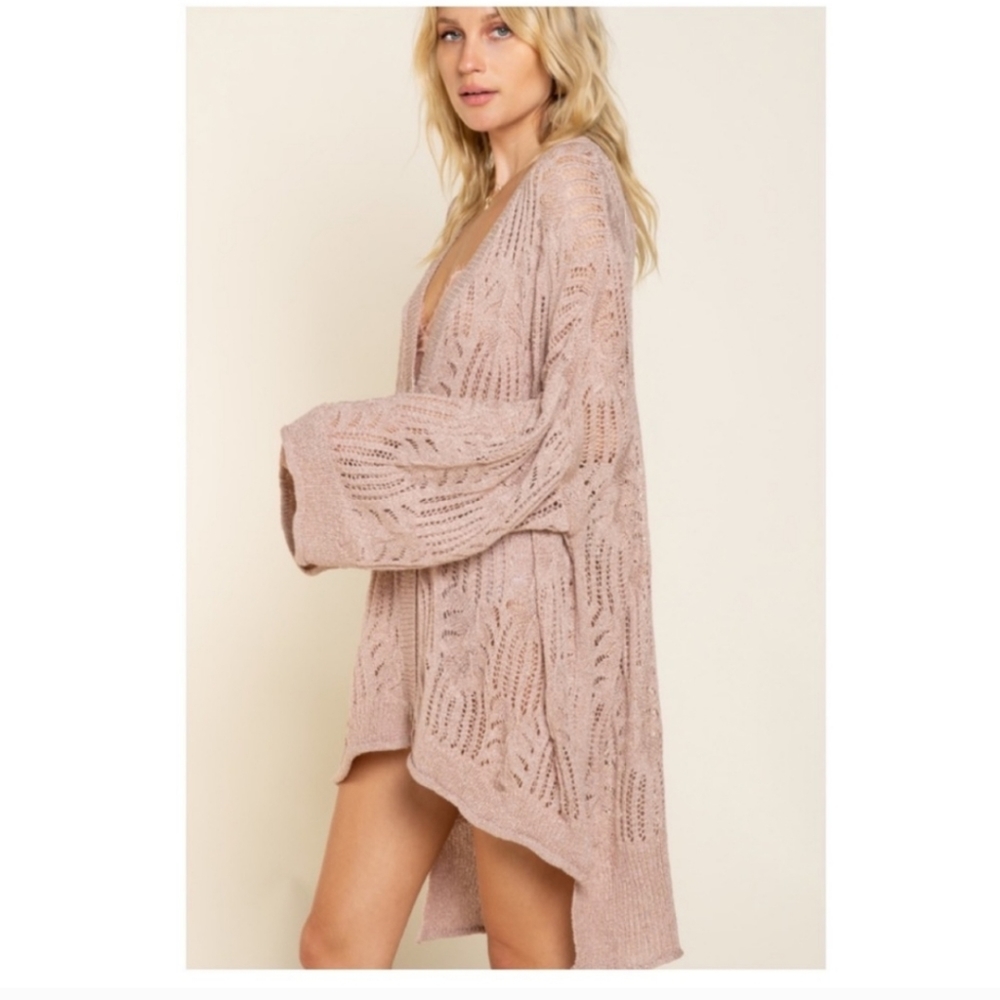 π₯³HPπ₯³New boutique Pol mauve v neck cardigan - Picture 7 of 11